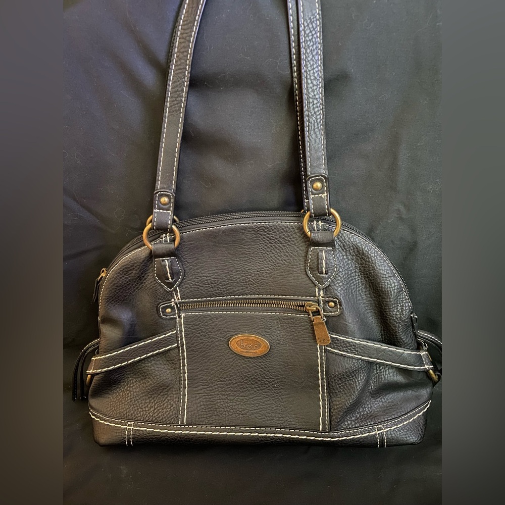 Elegant Black Leather Handbag